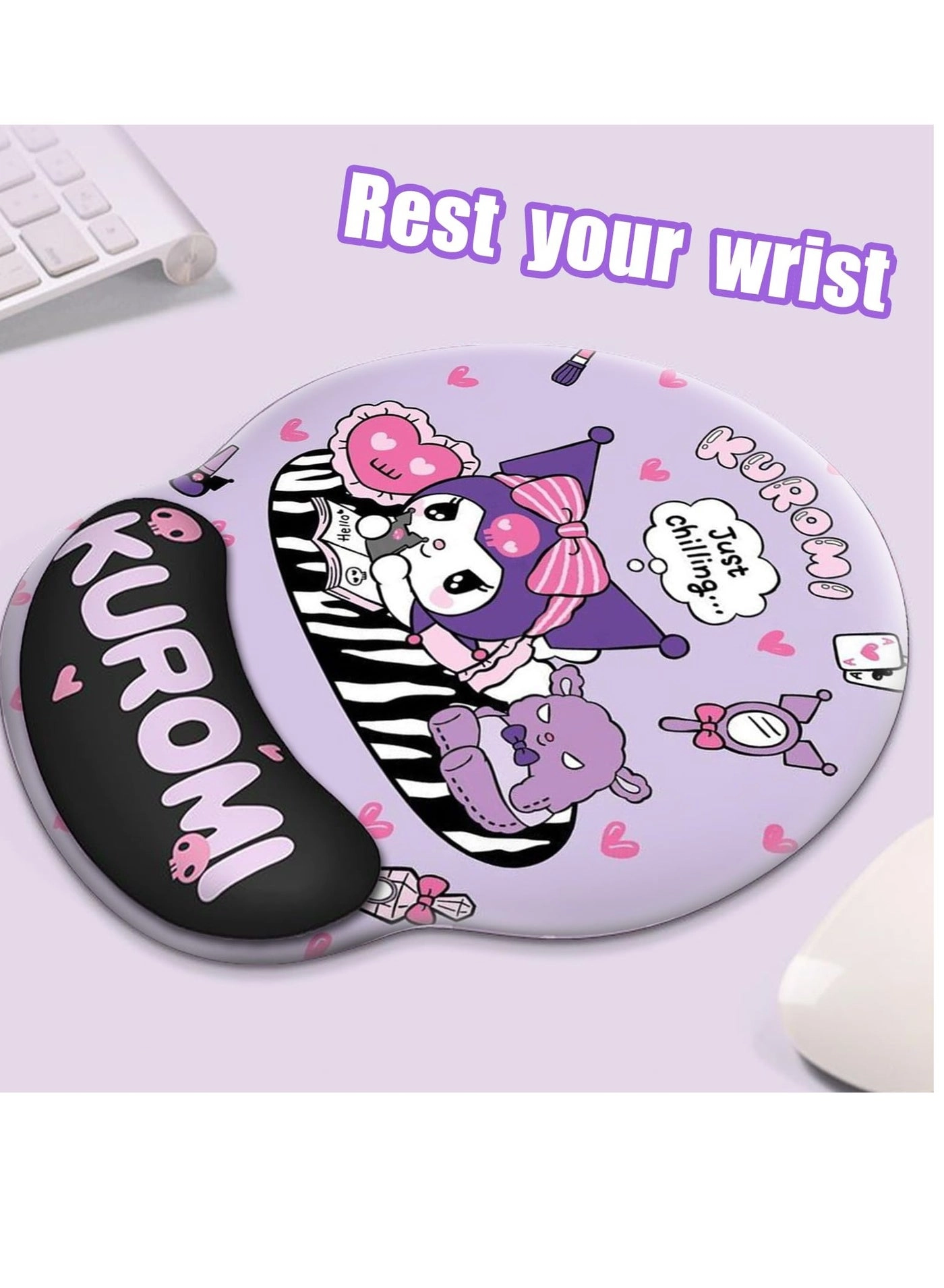 Kawaii Rubber Ergonomic Mouse Pad - 25x23 cm