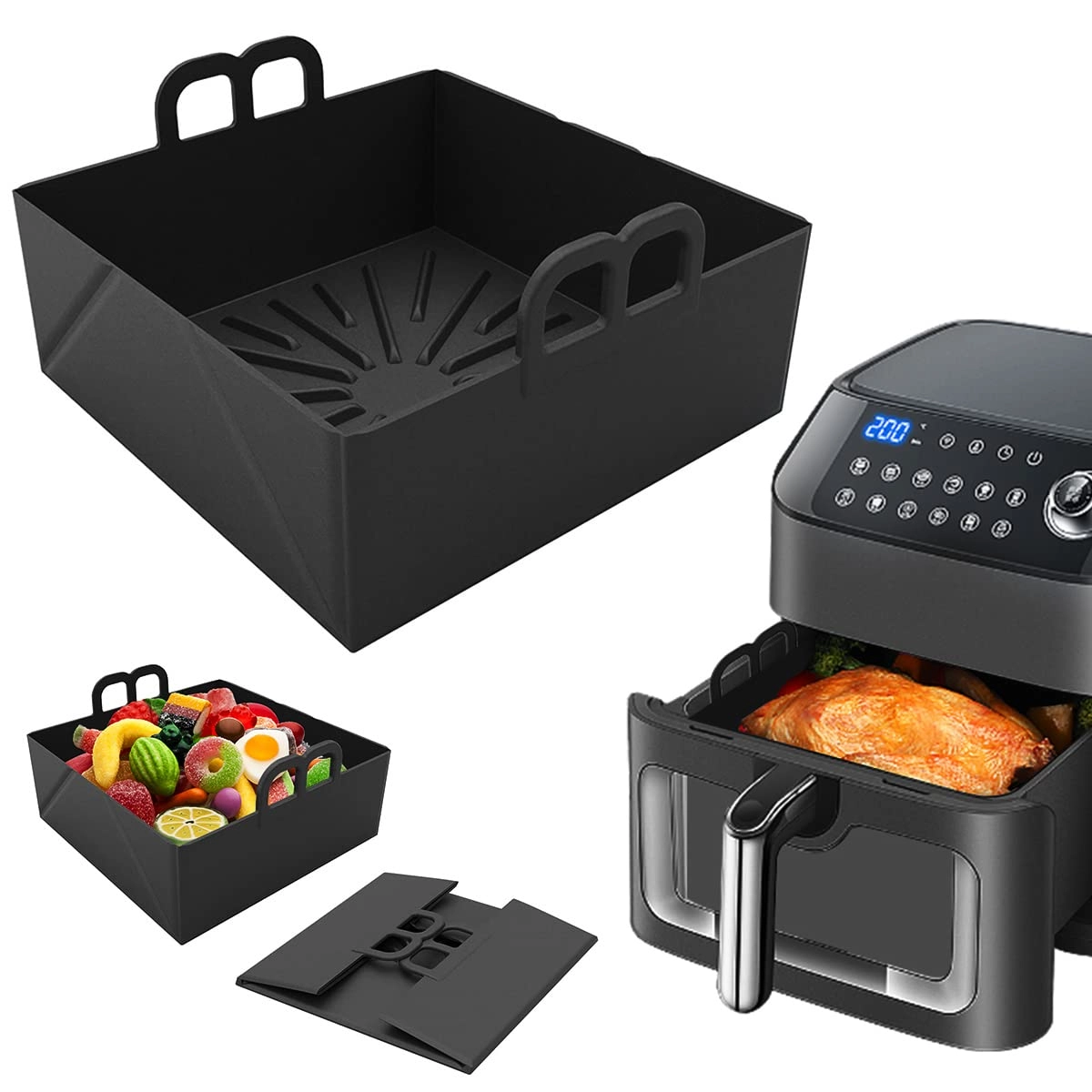 Air Fryer Silicone Pot - silicone 2 Pcs