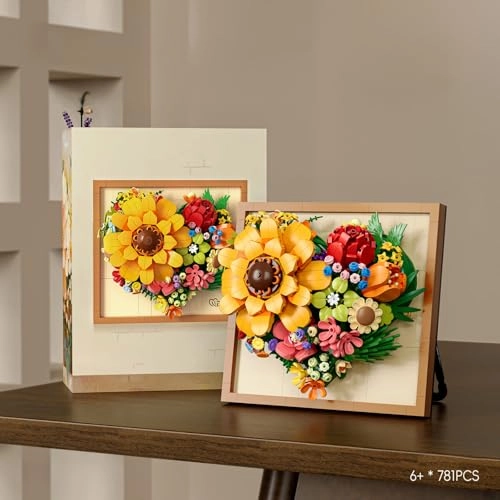 Heart Flower Sunflower Building Set - Floral