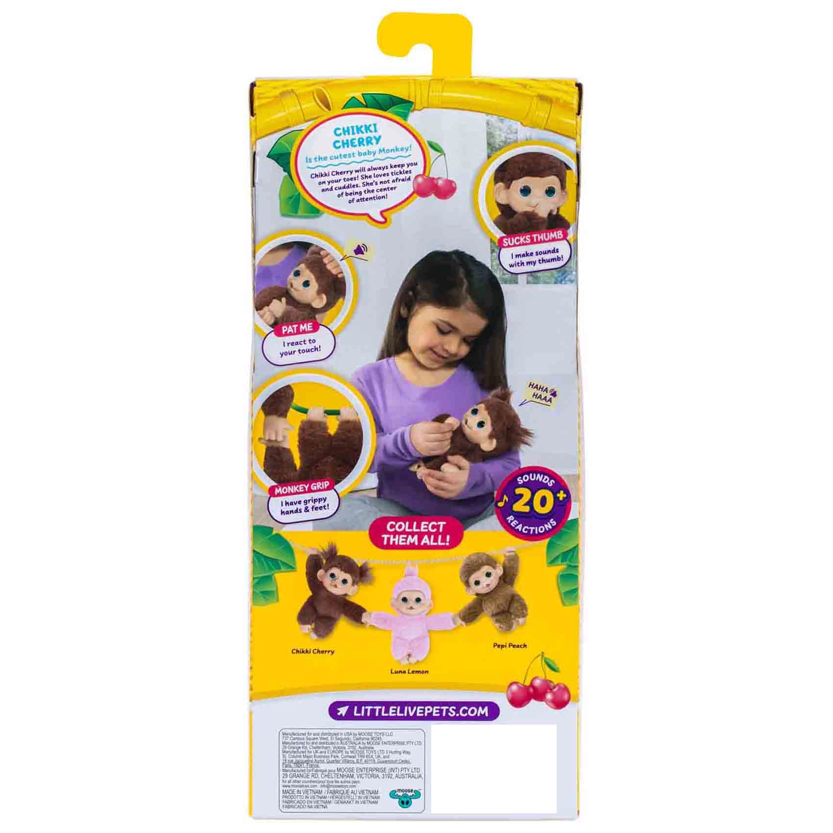 Little Live Pets My Baby Monkey Mini Chikki Cherry - 4 years+