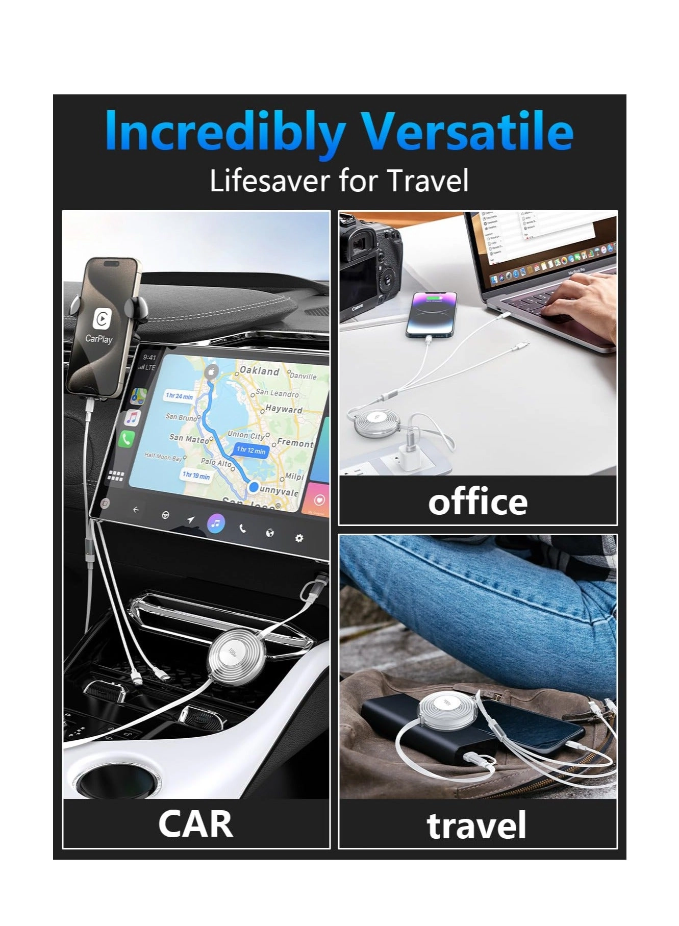 Multi Charging Cable 100W USB-C to Micro-USB 1.2m