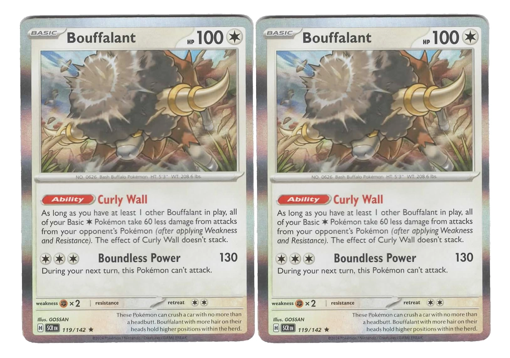 Pokémon Bouffalant 119/142 - Stellar Crown 2pcs