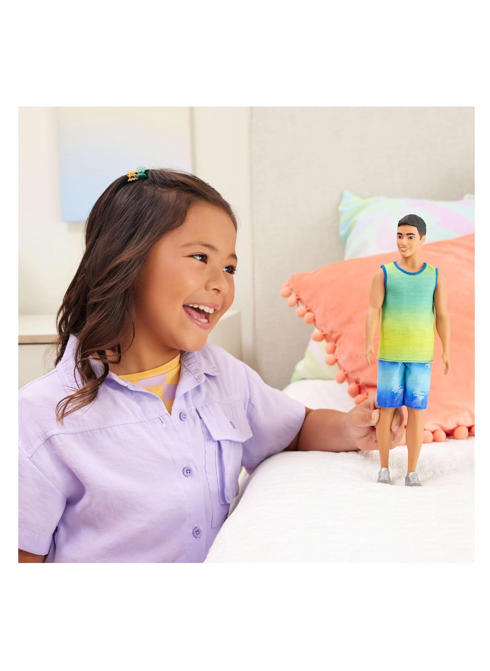 Fashionistas Ken Doll #236 - Black Hair Blue and Green Ombre Tank