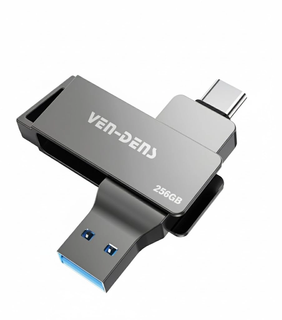 VEN-DENS 2-in-1 Flash Drive - USB 3.2 Type-C & USB-A 256GB