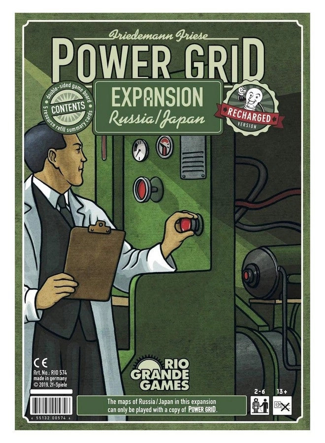 Rio Grande Games Power Grid: Russia/Japan Expansion: Recharged Version