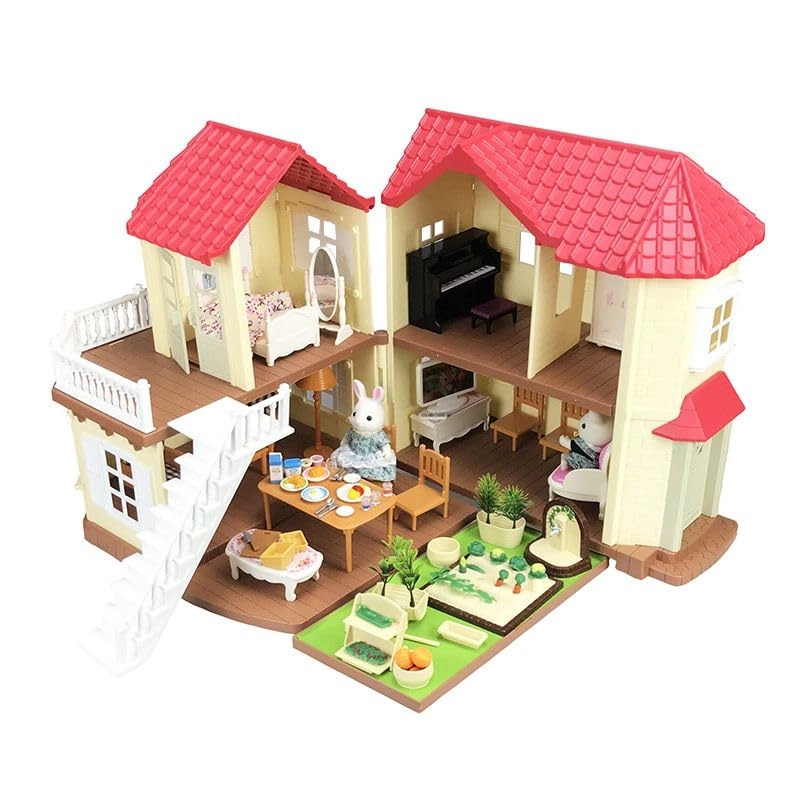 Cool Baby Forest Animal Family Children's Home Simulation Villa - 25 x 20 x 25 cm LED light