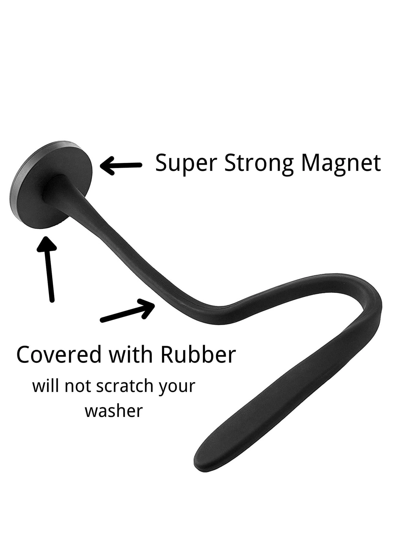 Front Load Washer Door Prop - Magnetic Suction Cup Flexible Hose