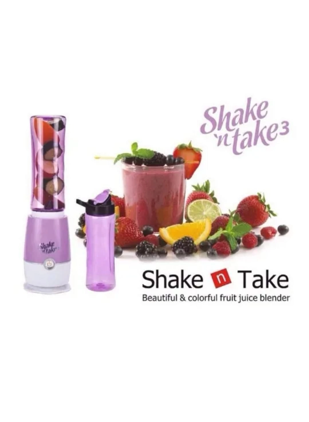 Shake 'n' Take Smoothie Maker & Juice Mini Blender - Portable personal, One-touch operation