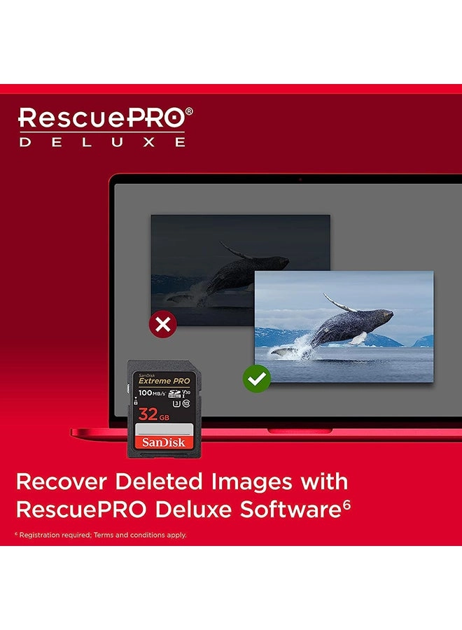 Extreme PRO SDHC - 32GB + RescuePRO Deluxe