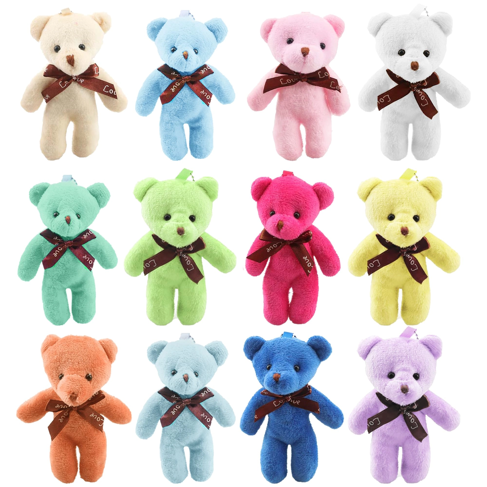 Haconba Mini Teddy Bear - 12 cm 12 Packs