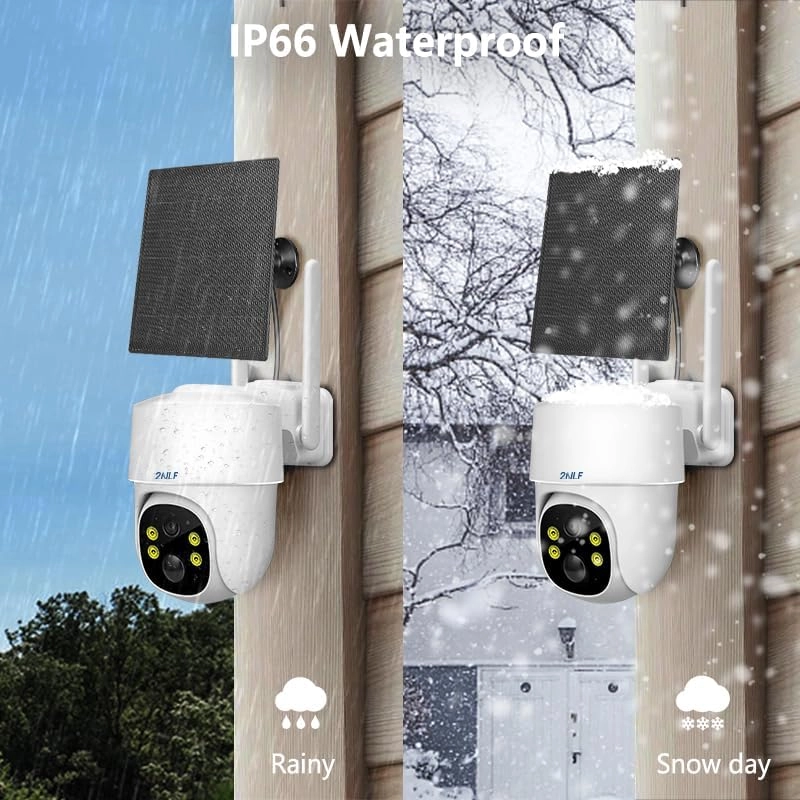 Solar-Powered 4G LTE Outdoor Security Camera 1296p