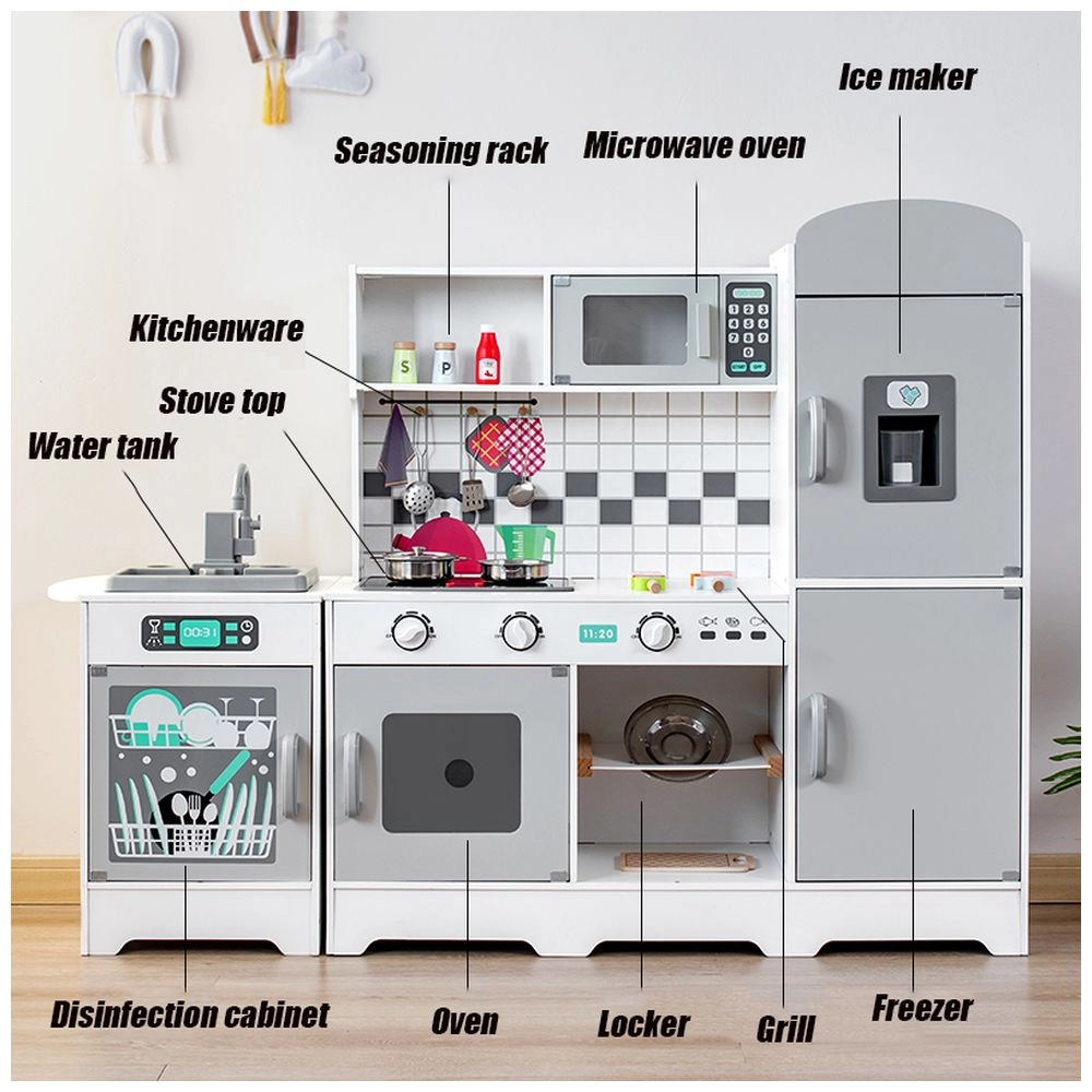 Kids Wooden Kitchen Playset (5551007-W10C610)