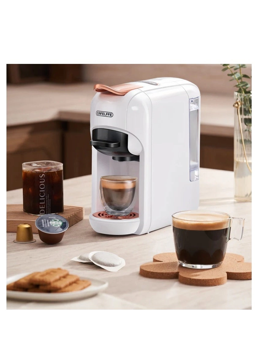"Capsule Coffee Pod Machine with Dual Heating & Cooling System – Espresso, Cappuccino, & Latte Maker | Fast Brewing, Adjustable Temperature, Sleek Design for Home or Office"