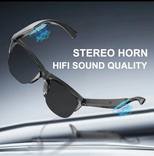 Smart Wireless Glasses Headset - Bluetooth Built-in Mic UV400