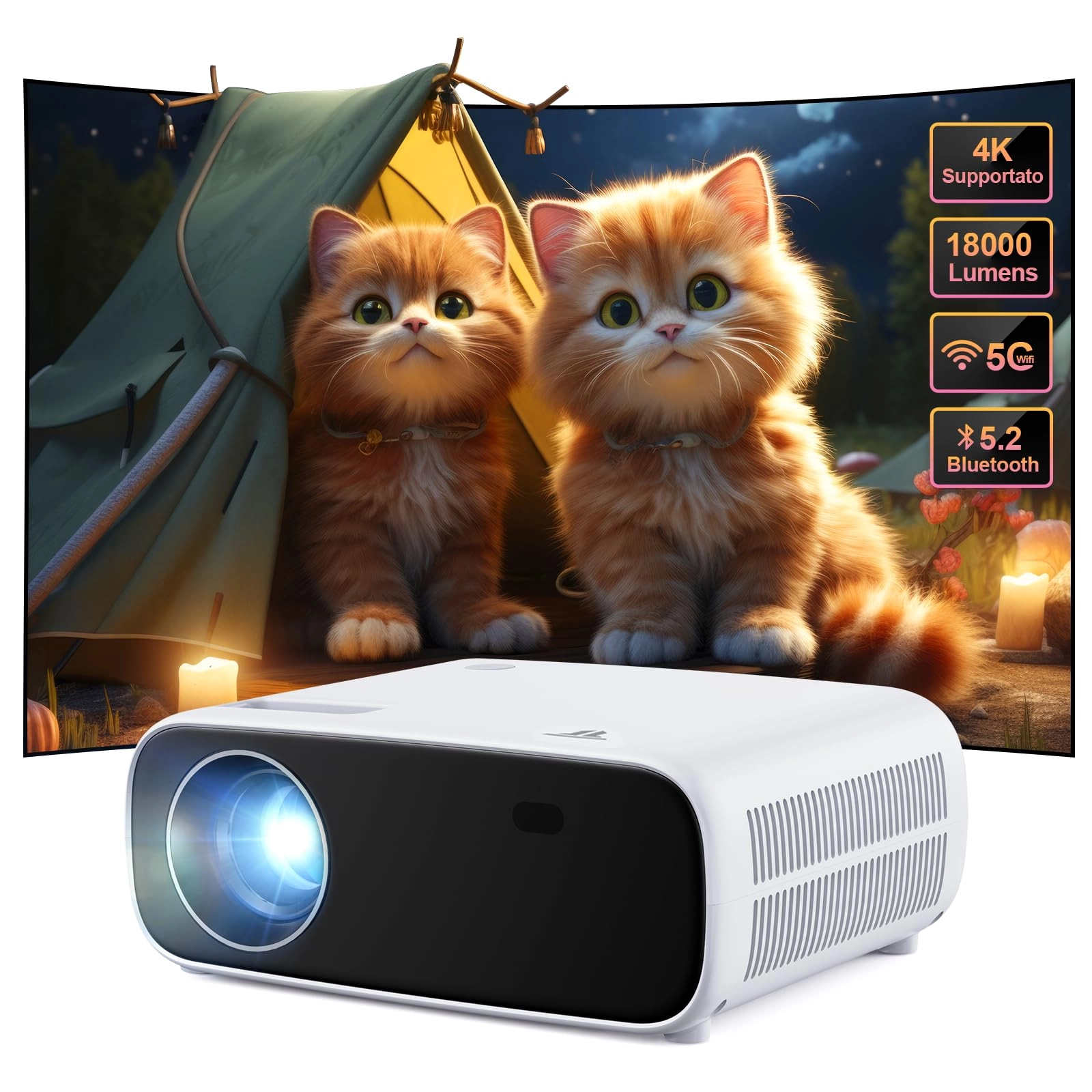 Mini Projector B0FQBYPRVM 18000 Lumens