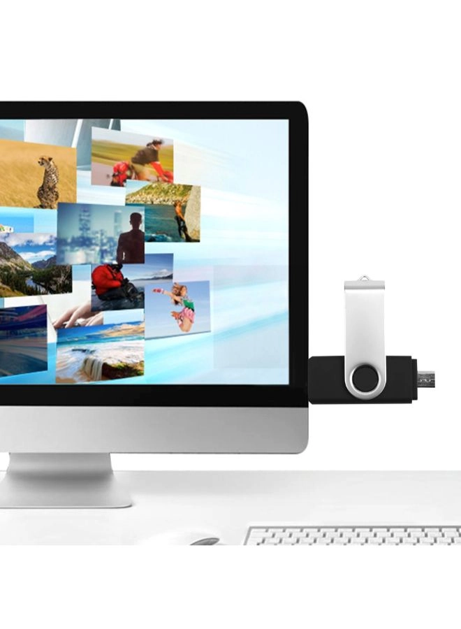 2-In-1 USB 2.0 Flash Drive - 16 GB