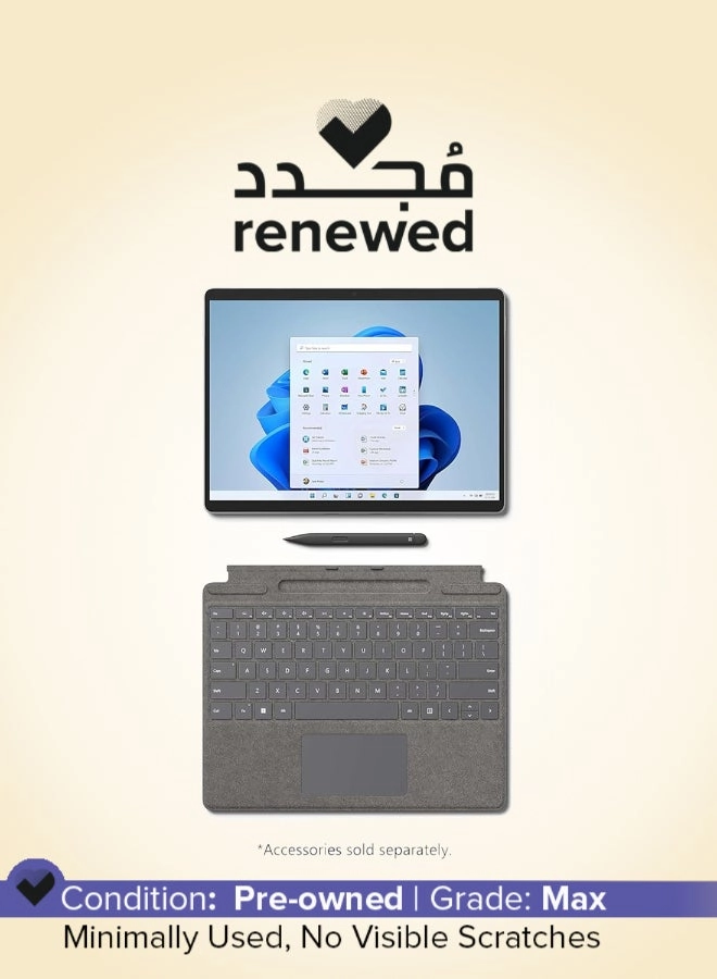 Microsoft (Renewed) Surface Pro 8 EF8-00002-8X8-00061 - 13'' i7-1185G7 16GB DDR4 256GB SSD