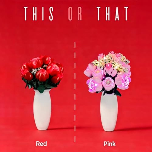 LED Light Set (10374) - Pink Rose Bouquet