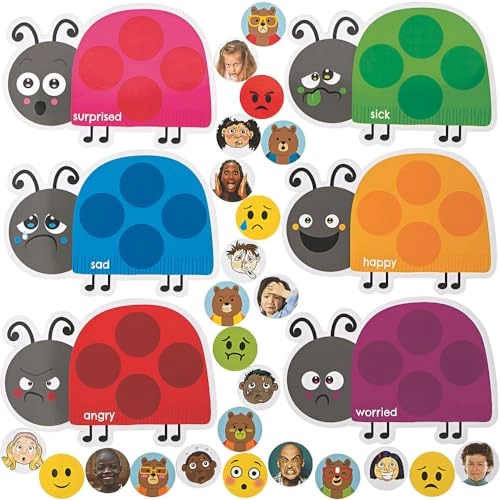 Ladybug Emotion Match Cardstock Game - 3 years and up 30 pieces
