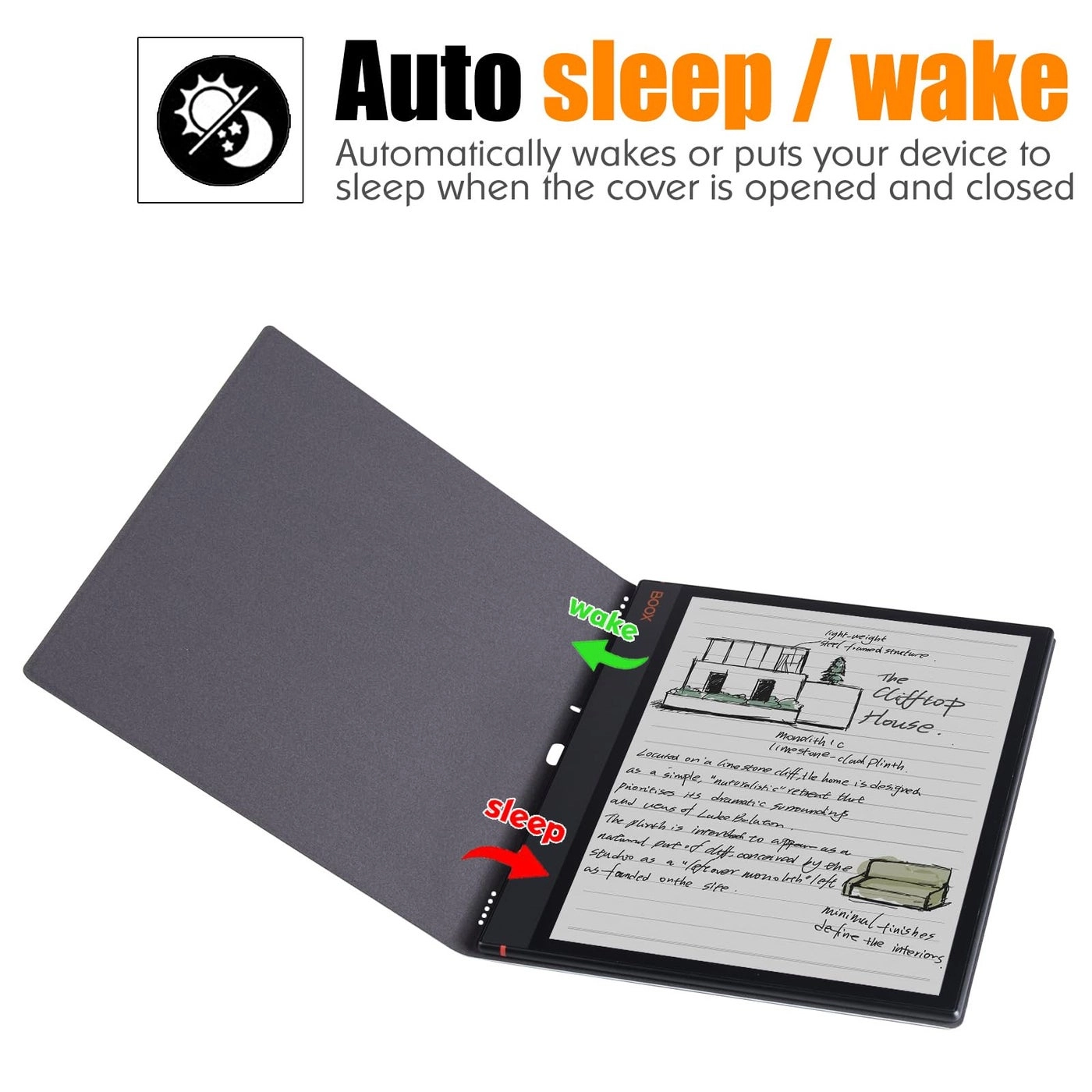 Magnetic Case with Auto Sleep/Wake for Note Air5 C 10.3-inch (2025) / Note Air4 C 10.3-inch (2024) / Note Air3 C 10.3-inch (2023)