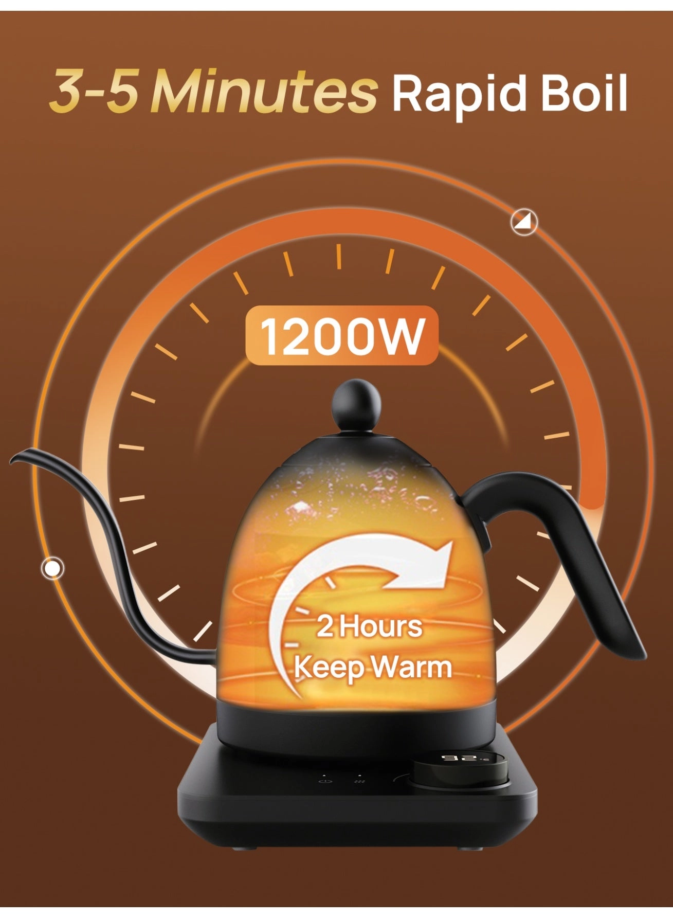 Gooseneck Temperature Control Electric Kettle