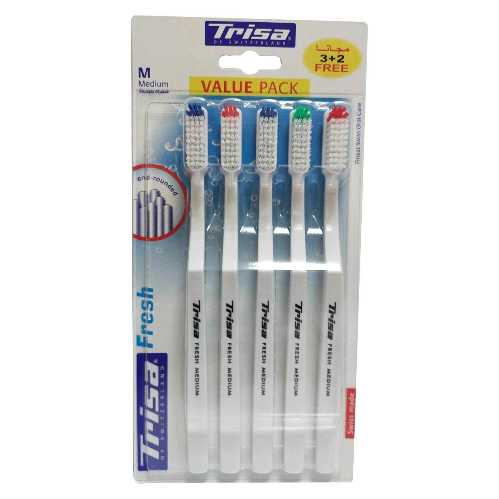 Trisa Fresh Toothbrush - Medium 5-Piece Pack