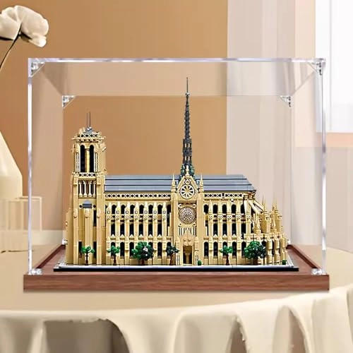 Acrylic Display Case - 21061 45 x 25 x 35 cm Black Base (2mm)