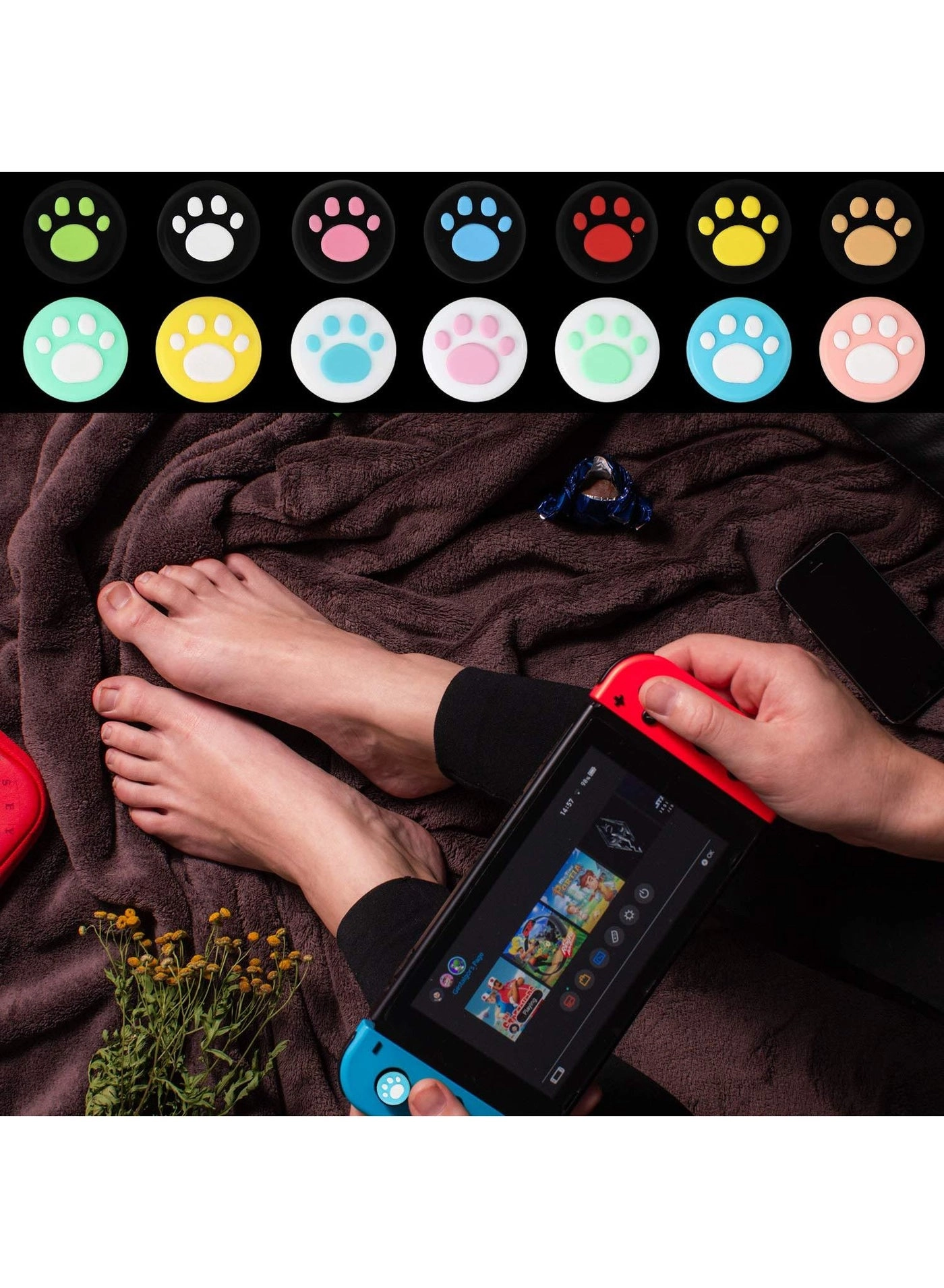 Cat Claw Thumb Grip Caps - Nintendo Switch Joy-Con Controllers