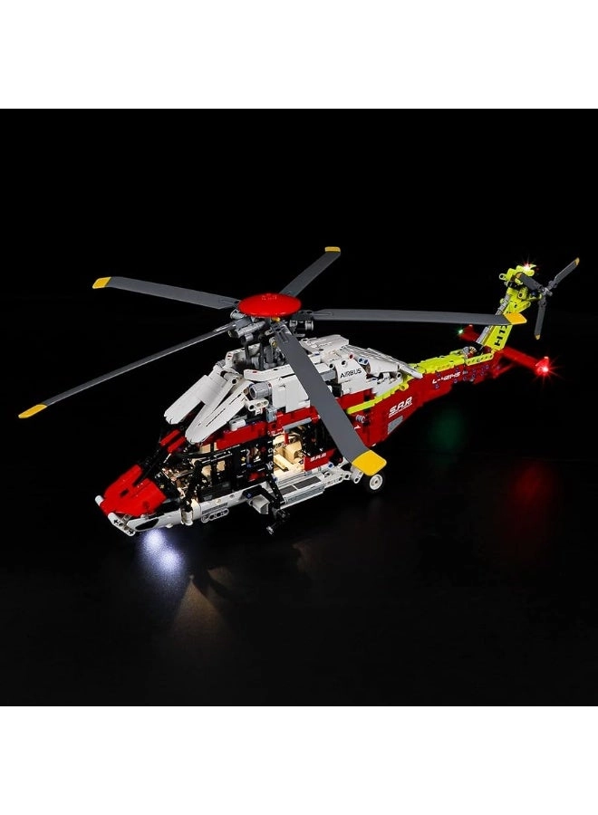 Led Lighting Kit for 42145 Airbus H175 Rescue Helicopter - Compatible with Technic building blocks LED included
