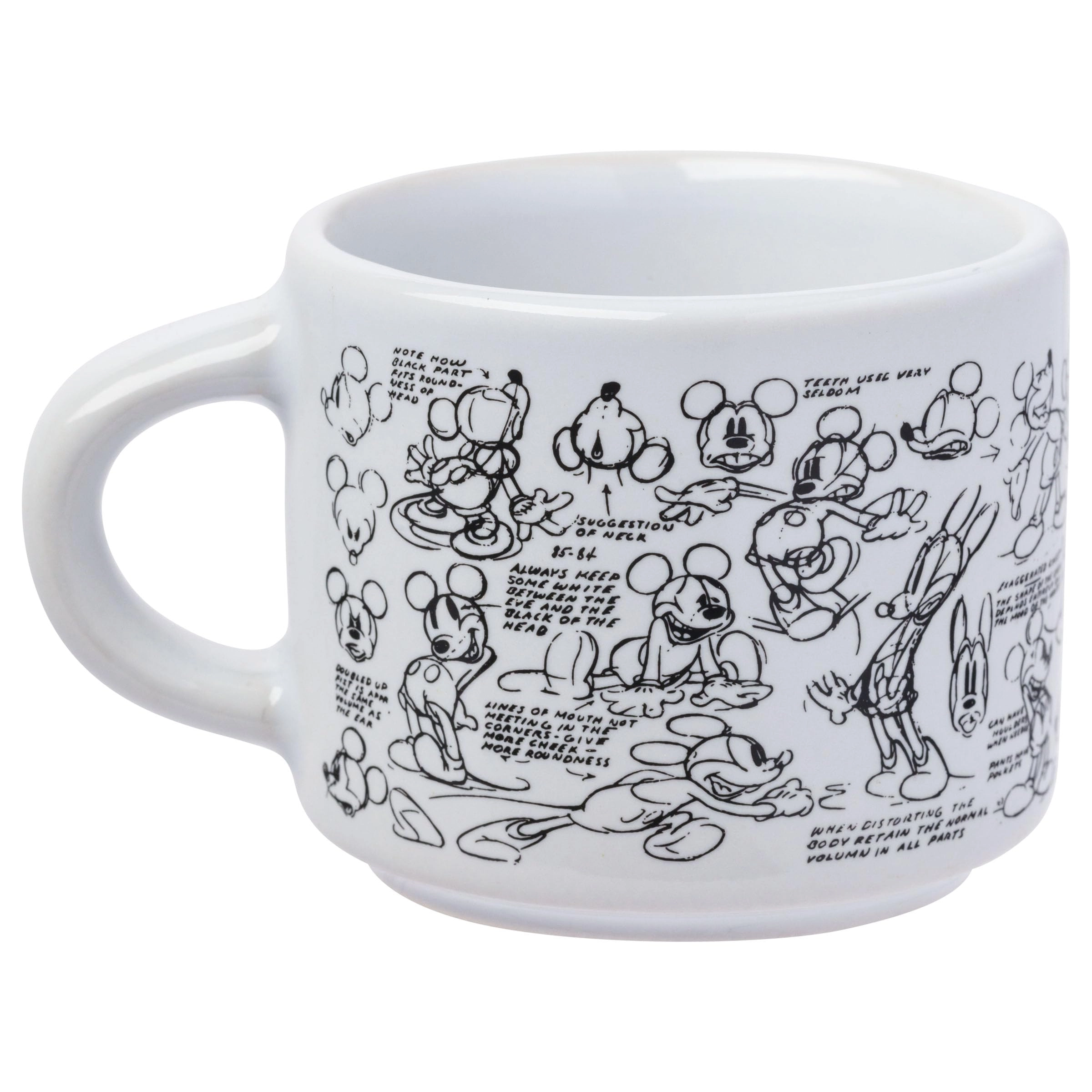 Disney Mickey Mouse Reusable Cup - 4 pcs - Vintage Sketches