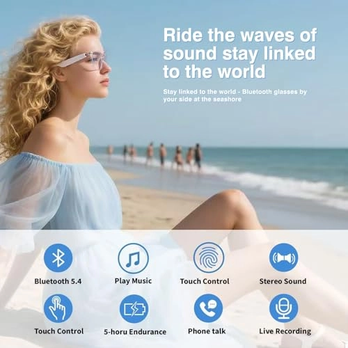 AI Smart Glasses - Bluetooth 144 Languages