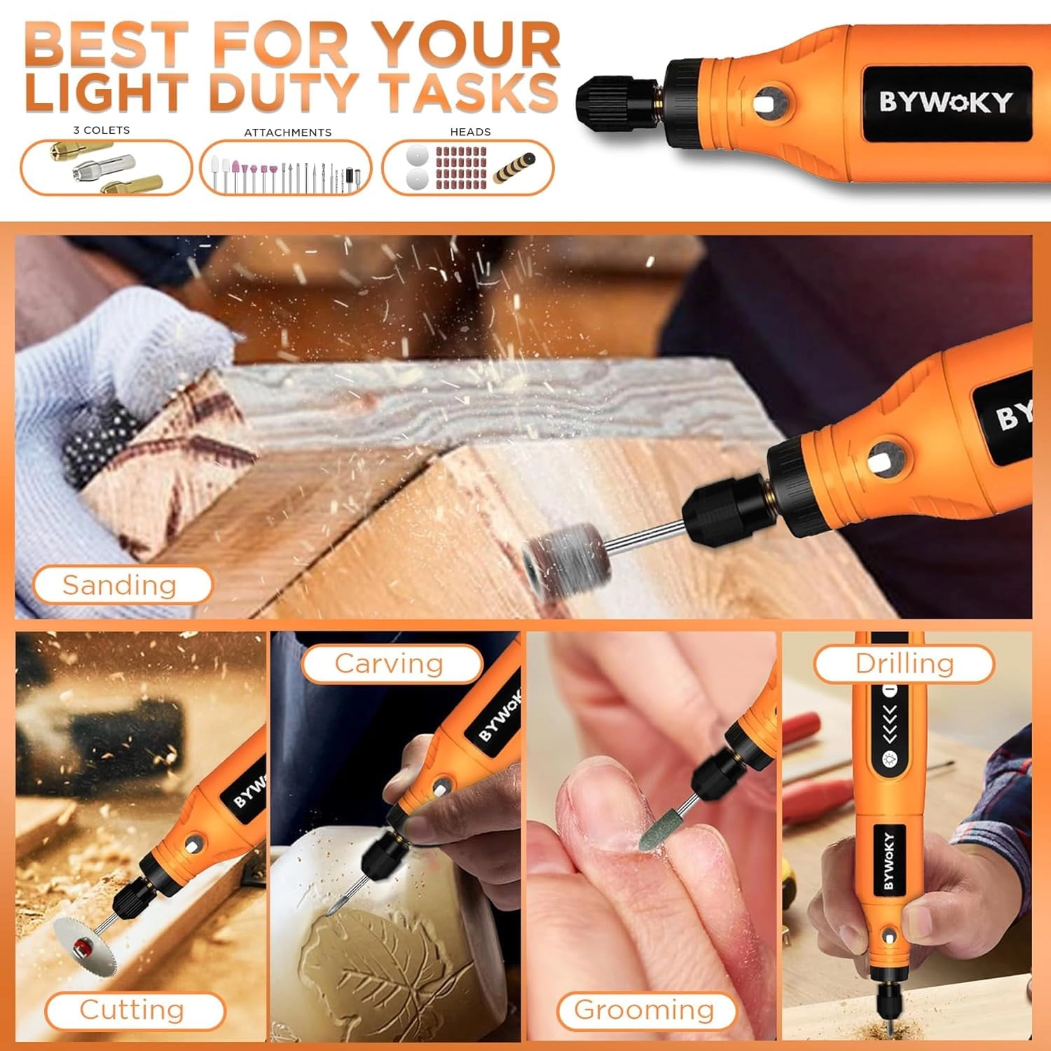 BYWOKY Rotary Tool - 2000 MAh
