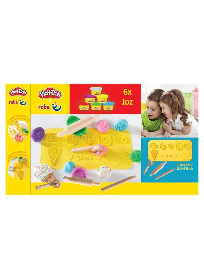 Play-Doh x Roba Starter Set - 3+ years 6 Modelling Tins