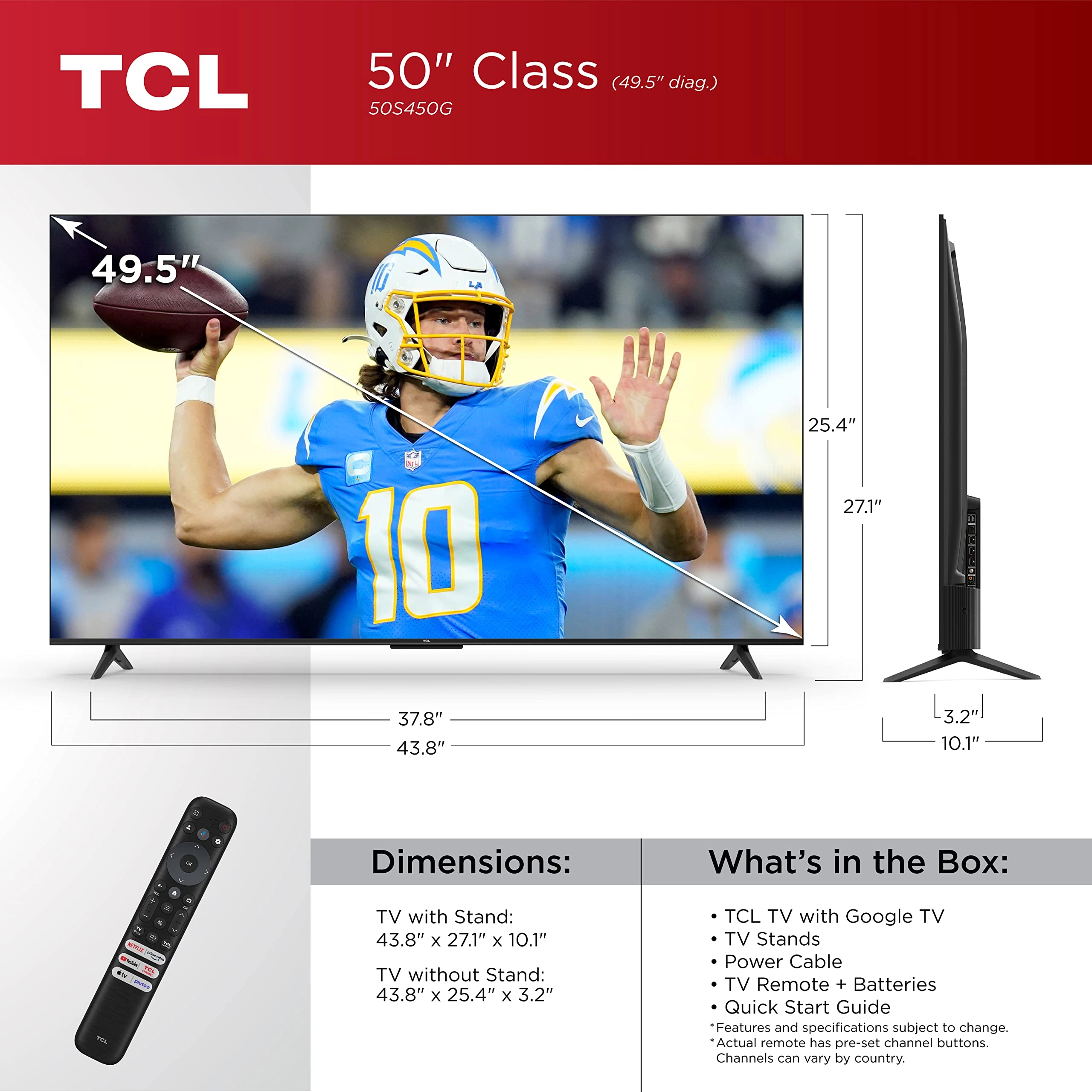 50S450G - 50 inches