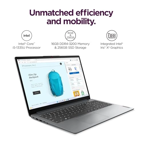 IdeaPad 1i 83B40006US - 15.6'' Core i5-1335U 16GB DDR4 512GB SSD