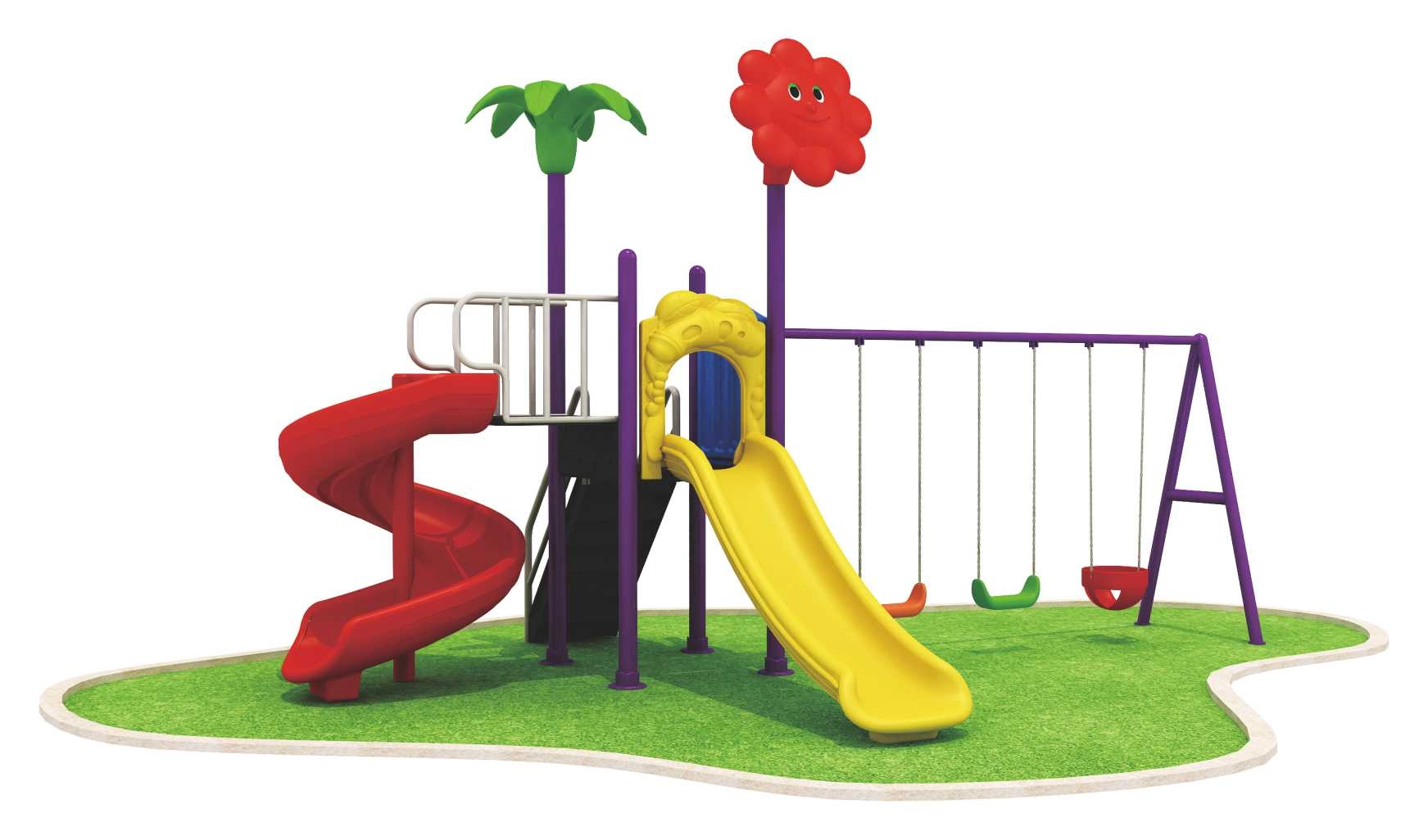 Multi Purpose Kids Outdoor Playing Equipments - 770x320x280cm 2+ Years