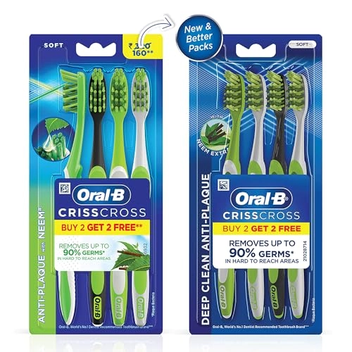 Criss Cross Toothbrush - Soft 4-Piece Pack
