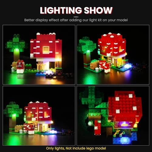Light Kit for Lego The Mushroom House (21179) - LED USB Powered