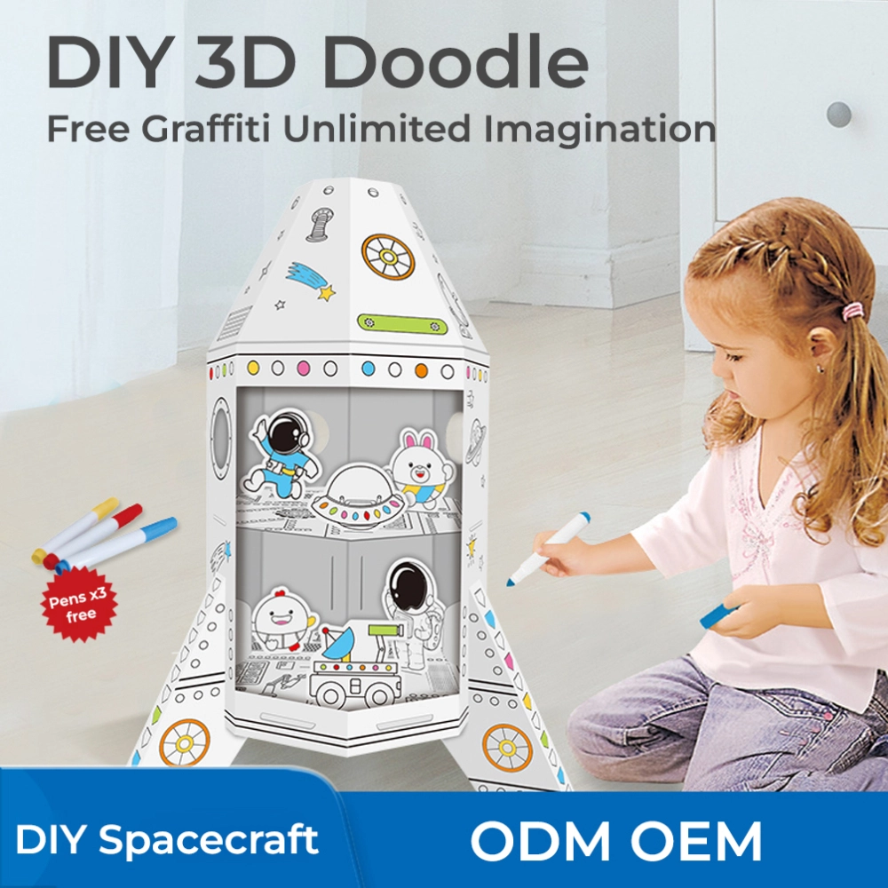 DIY Creative Spacecraft - 3+ years 3 Color Pens