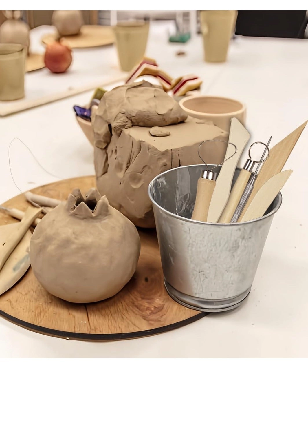 Pottery Clay Tools - Wooden handles 13 Pcs