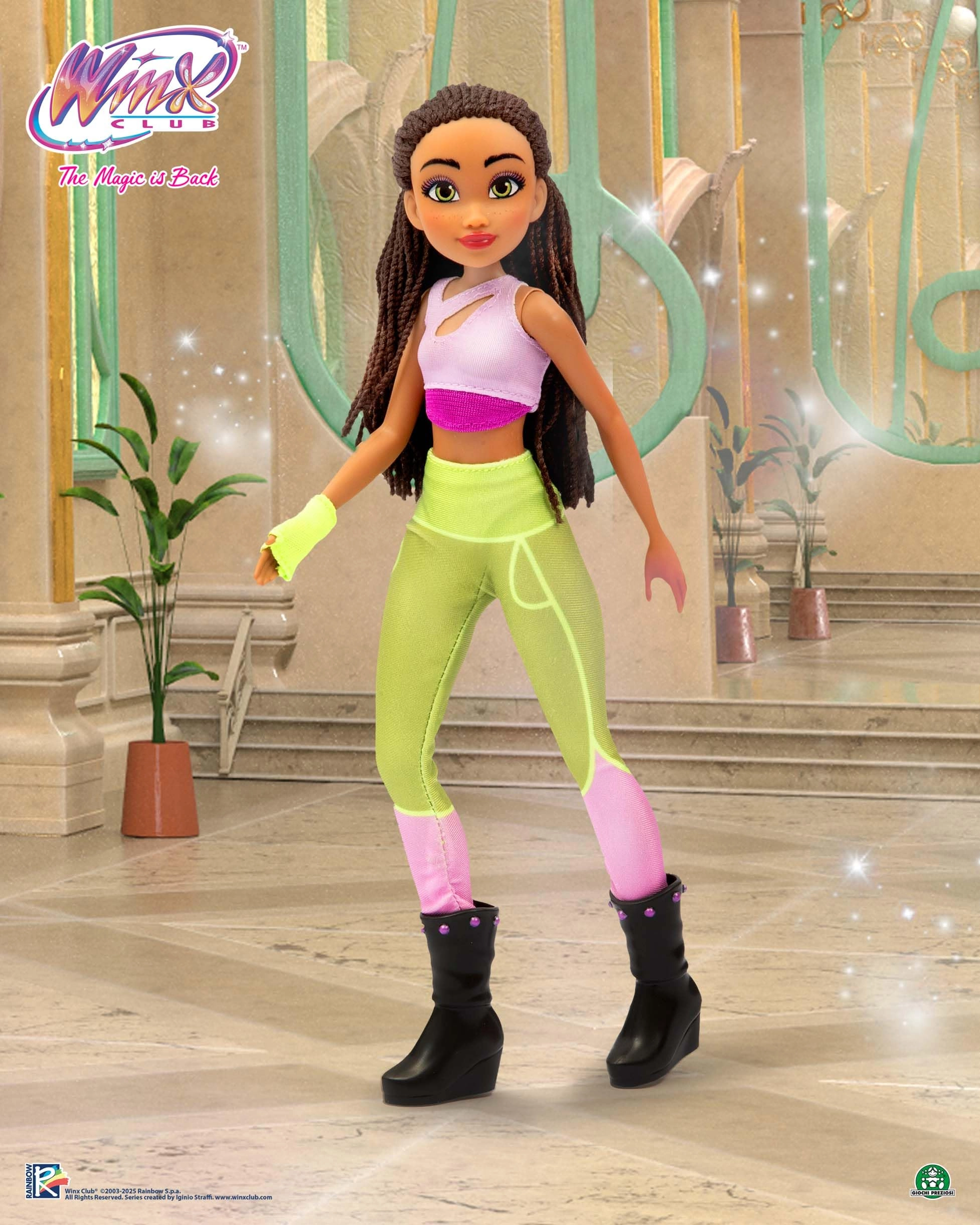Aisha Doll - 27 cm Purple and Green Ages 4+