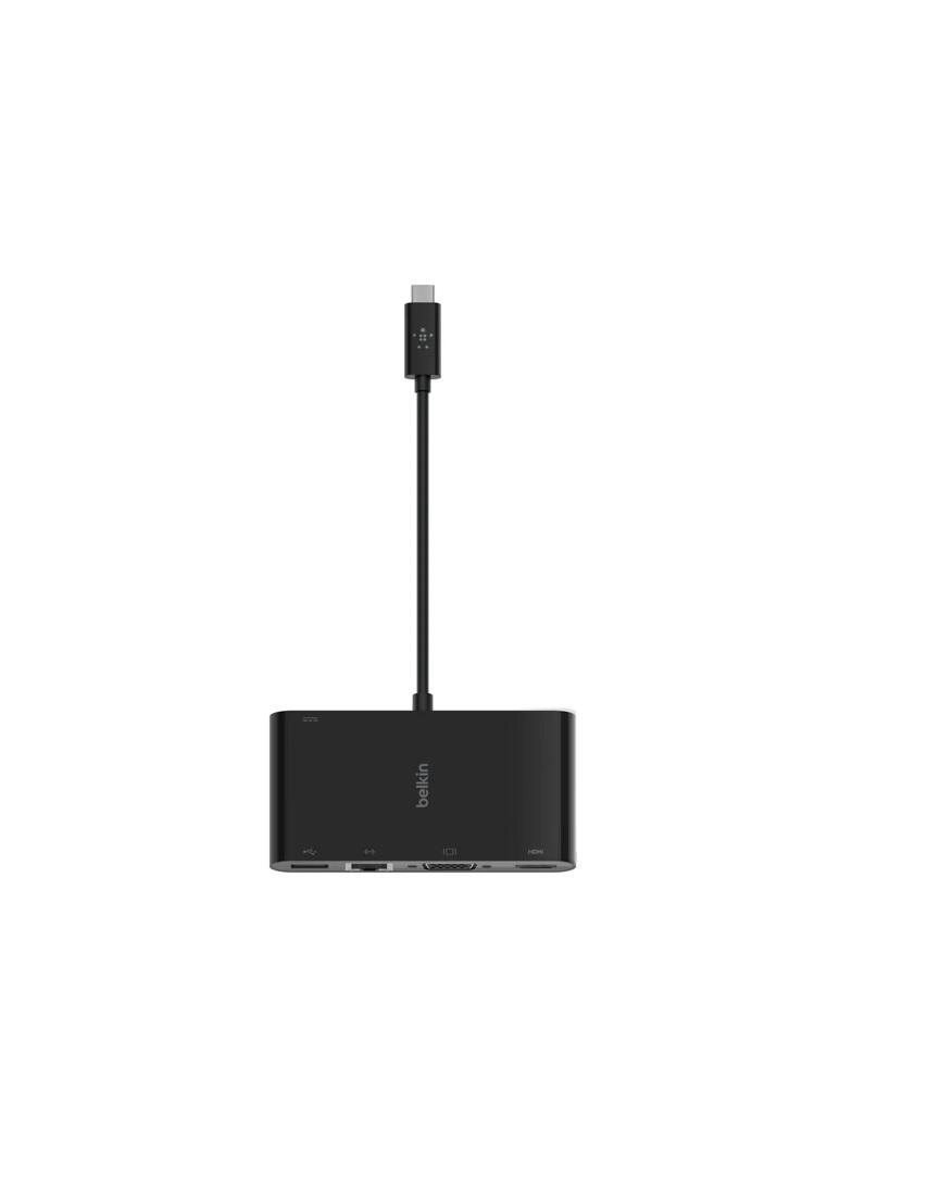 Belkin USB-C Multimedia + Charge Adapter - 100W Gigabit Ethernet