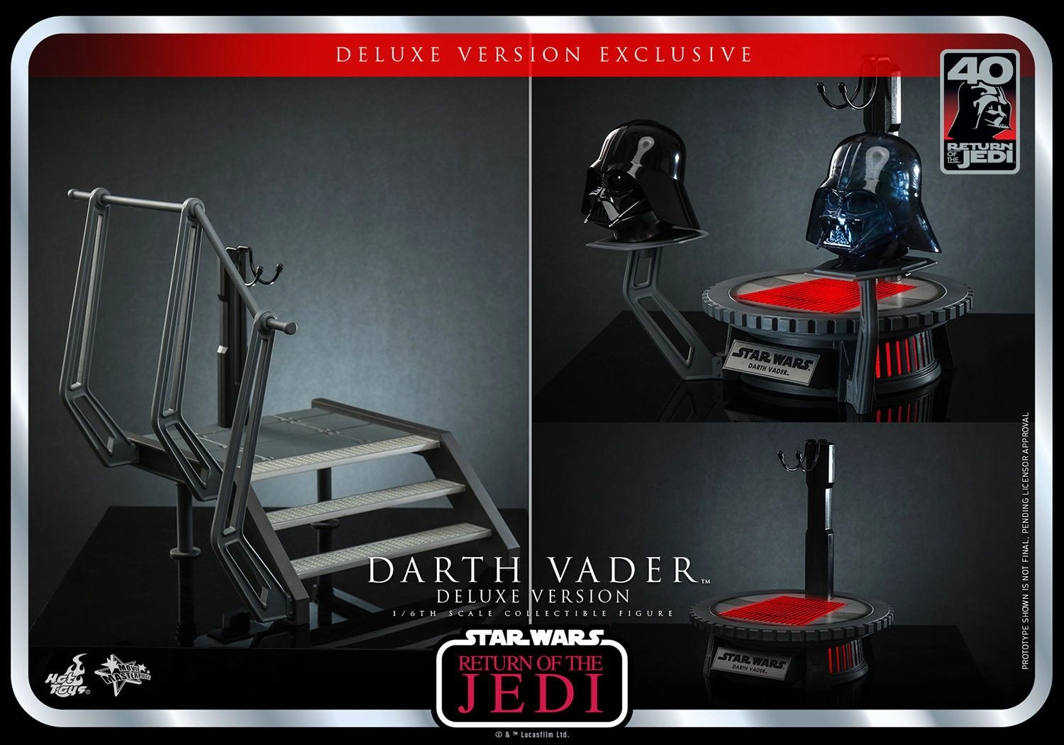 Darth Vader RETURN OF THE JEDI 40th Anniversary (Deluxe Edition) Action Figure - Sixth Scale