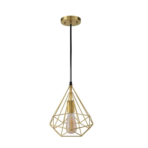 Designer Single Pendent Hanging Chandelier - Golden Without Bulb