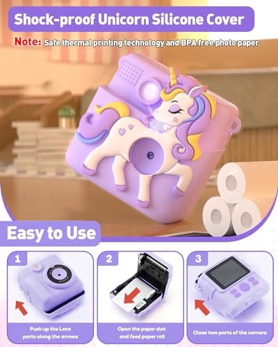 instant print camera for kids - 1080P 8MP