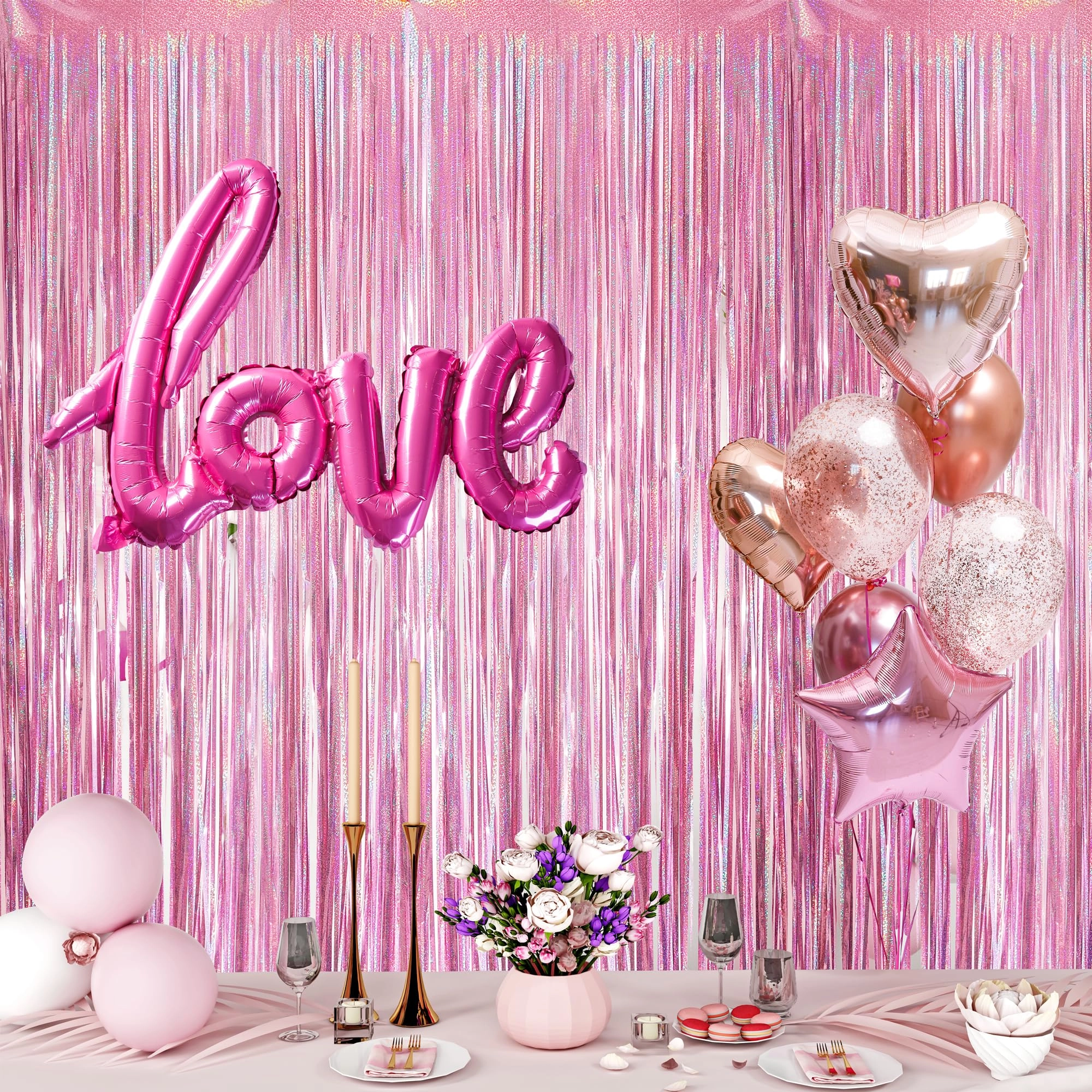 Tinsel Foil Fringe Curtain - 2pcs party
