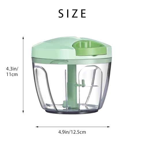 Manual Food Processor - 16.9 Fluid Ounces three blades