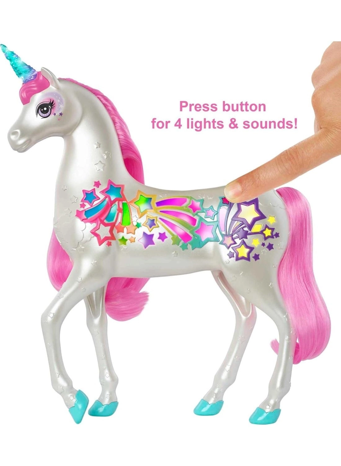 Barbie Dreamtopia Brush N' Sparkle Unicorn - Multicolor Lights and Sounds