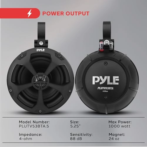 2-Way Waterproof Off-Road Speakers - 5.25" 1000W