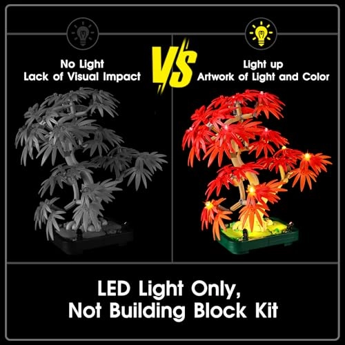 LED Light Kit - Japanese Red-Maple Bonsai Tree Set LEGO